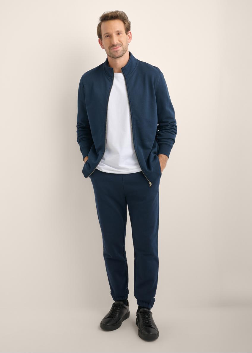 Granatowa bluza męska na suwak BLZMT-0085-7E(Z26)