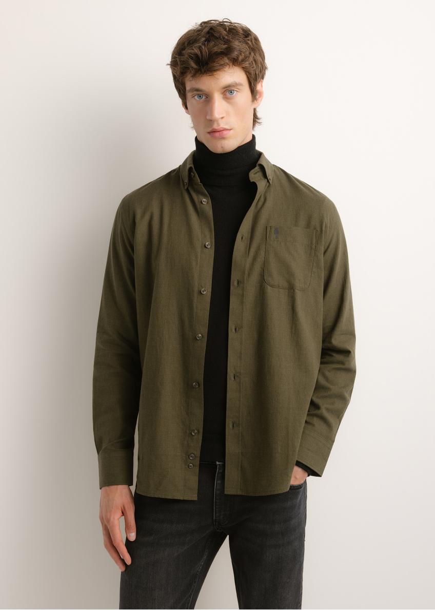 Koszula męska w kolorze zielonym KOSMT-0299A-8B(Z26)