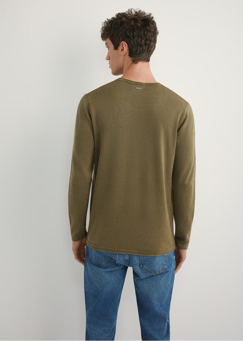 Sweter męski w kolorze khaki SWEMT-0187-8D(W26)