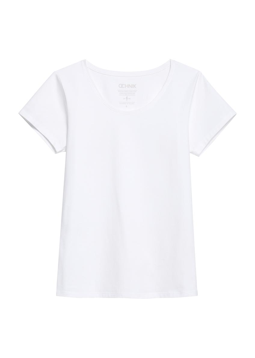 Biały T-shirt damski basic TSHDT-0111-11(KS)