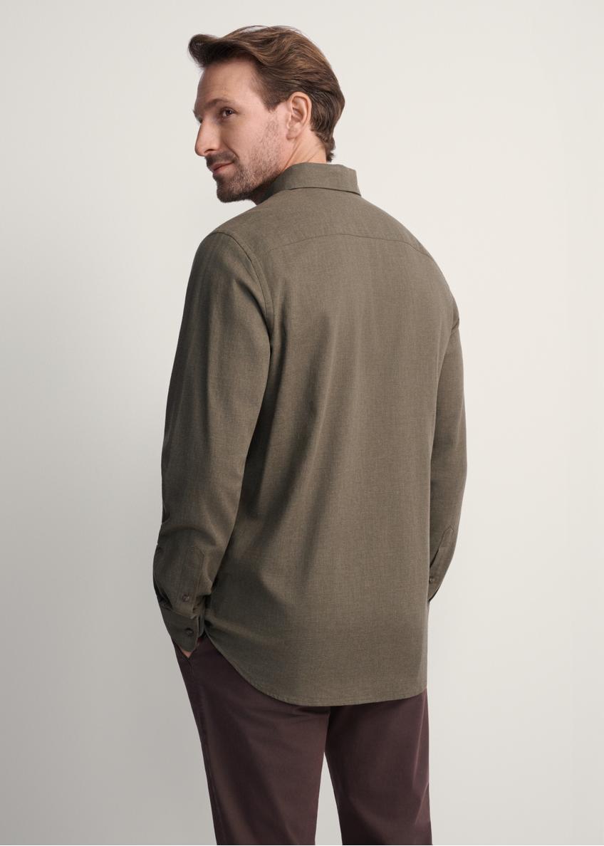 Koszula męska w kolorze khaki KOSMT-0299A-55(Z25)