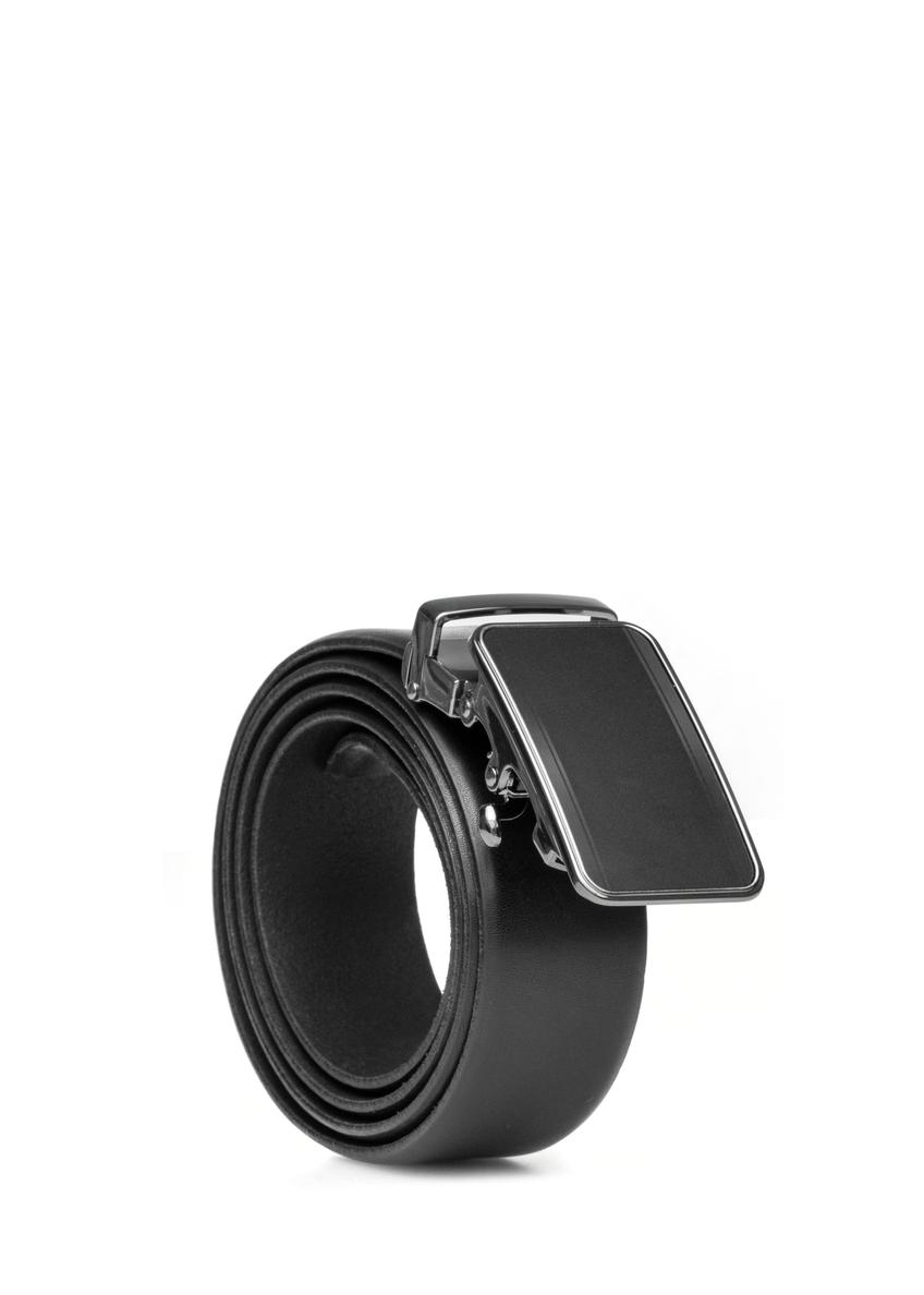 Czarny skórzany pasek męski PASMS-0276-99(W26)