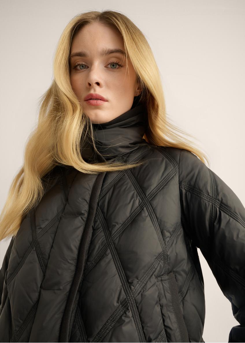 Czarna przejściowa kurtka damska KURDT-0664-99(Z26)