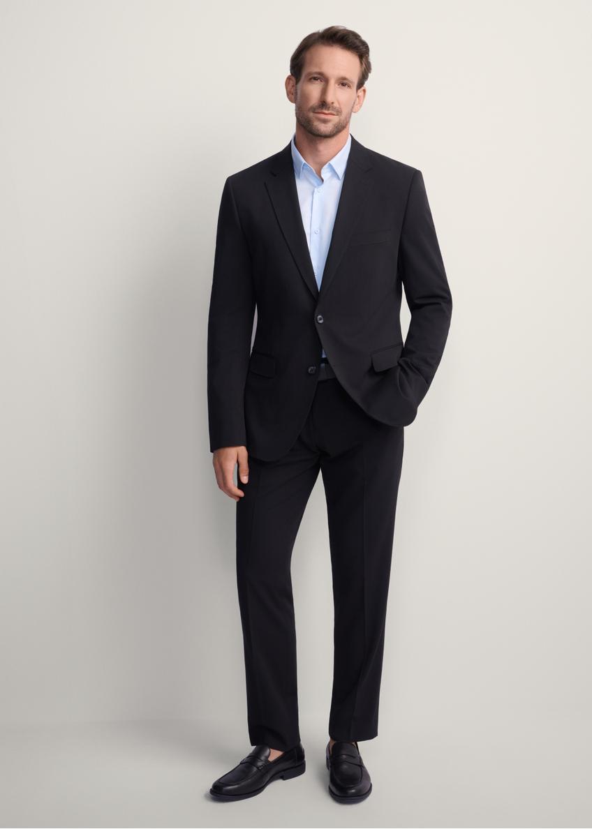 Czarne garniturowe spodnie męskie SPOMT-0113-99(Z25)