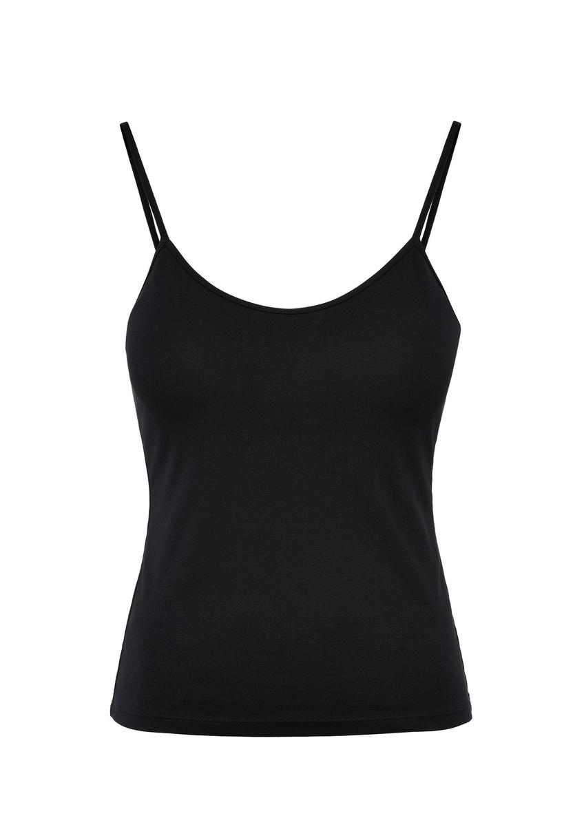 Black women's tank top BLUDT-0175-99(Z24)