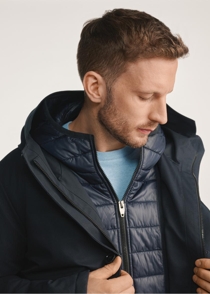 Granatowa kurtka męska zimowa KURMT-0387-69(Z25)