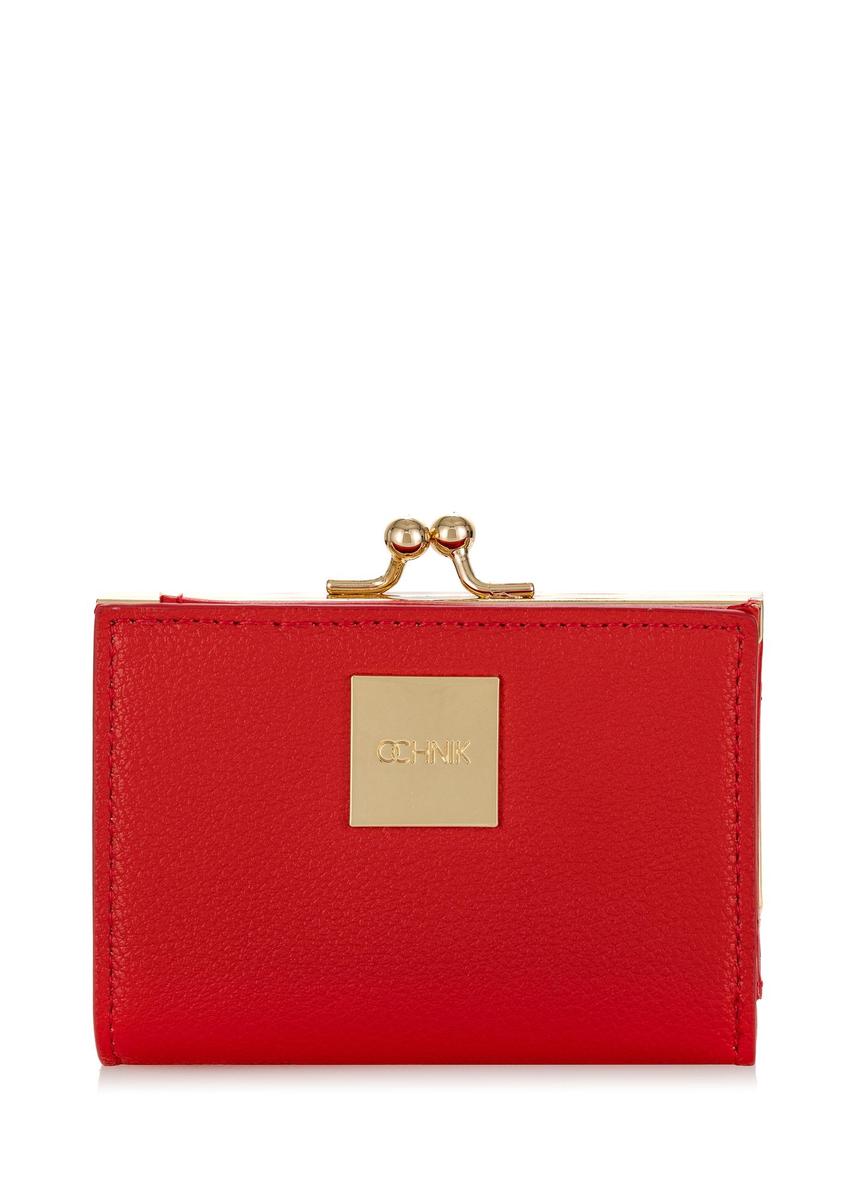 Czerwony mały portfel damski POREC-0365-42(W24)