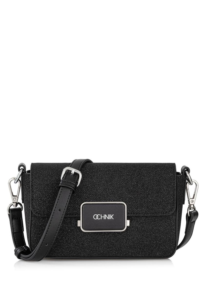 Small black shiny women's handbag TOREC-0989-99(Z24)