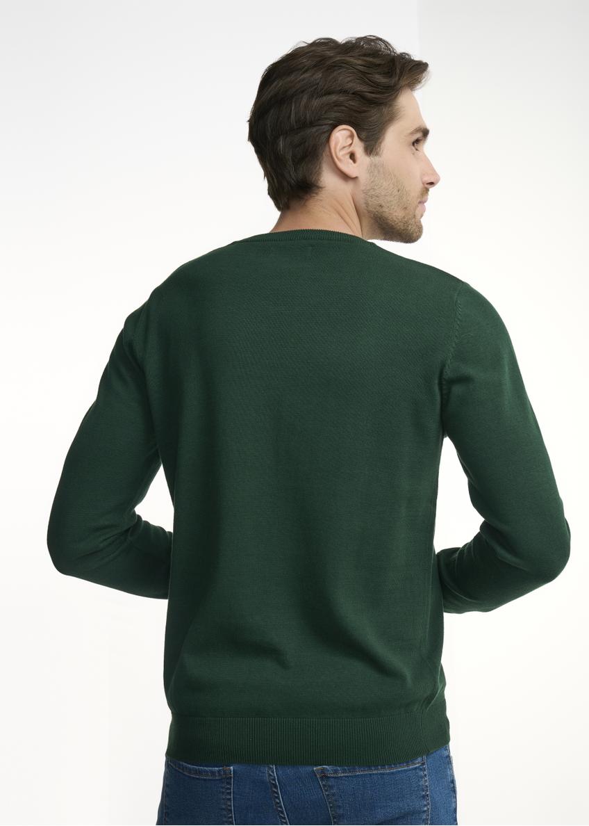 Zielony sweter męski basic SWEMT-0114-54(Z23)