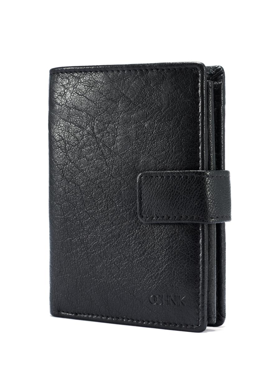 Czarny skórzany portfel męski PORMS-0650-99(W25)