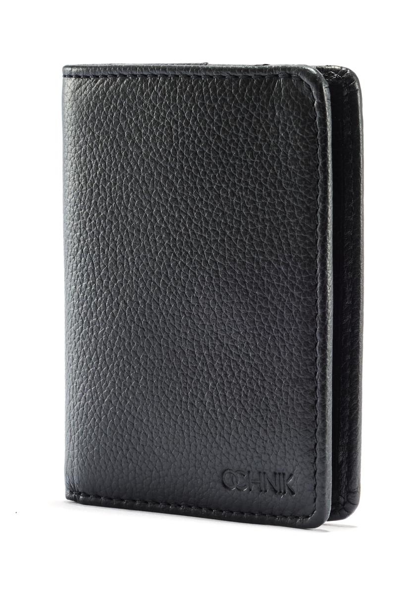 Czarny skórzany portfel męski PORMS-0635-99(W25)