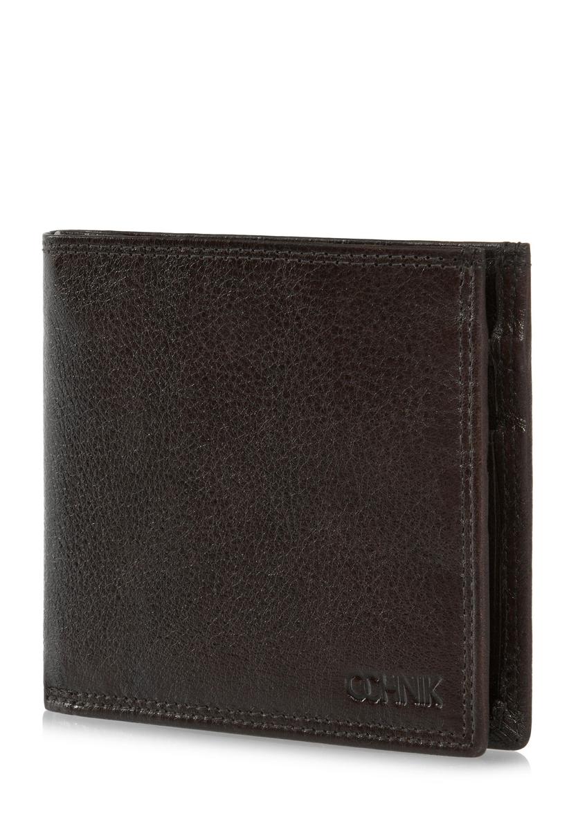 Niezapinany brązowy skórzany portfel męski PORMS-0551-89(W24)