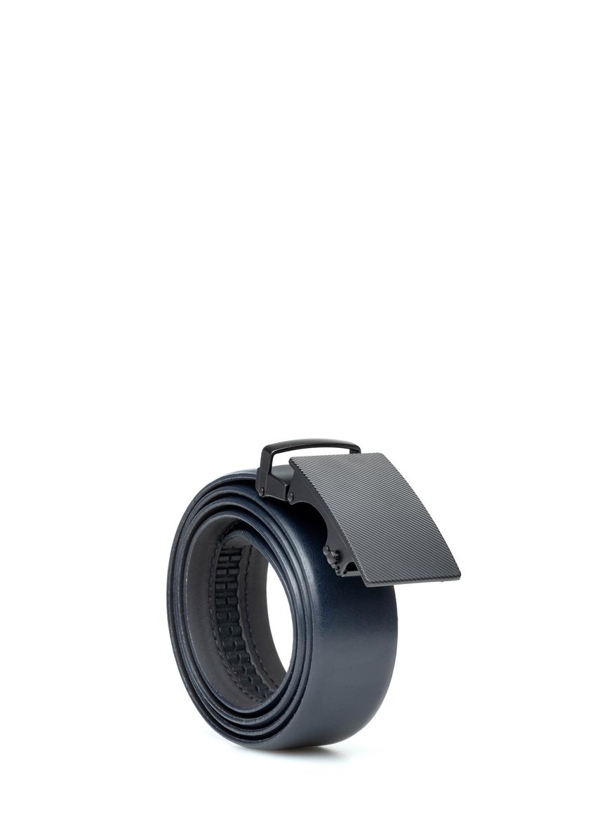 Skórzany granatowy pasek męski PASMS-0269-7E(W26)