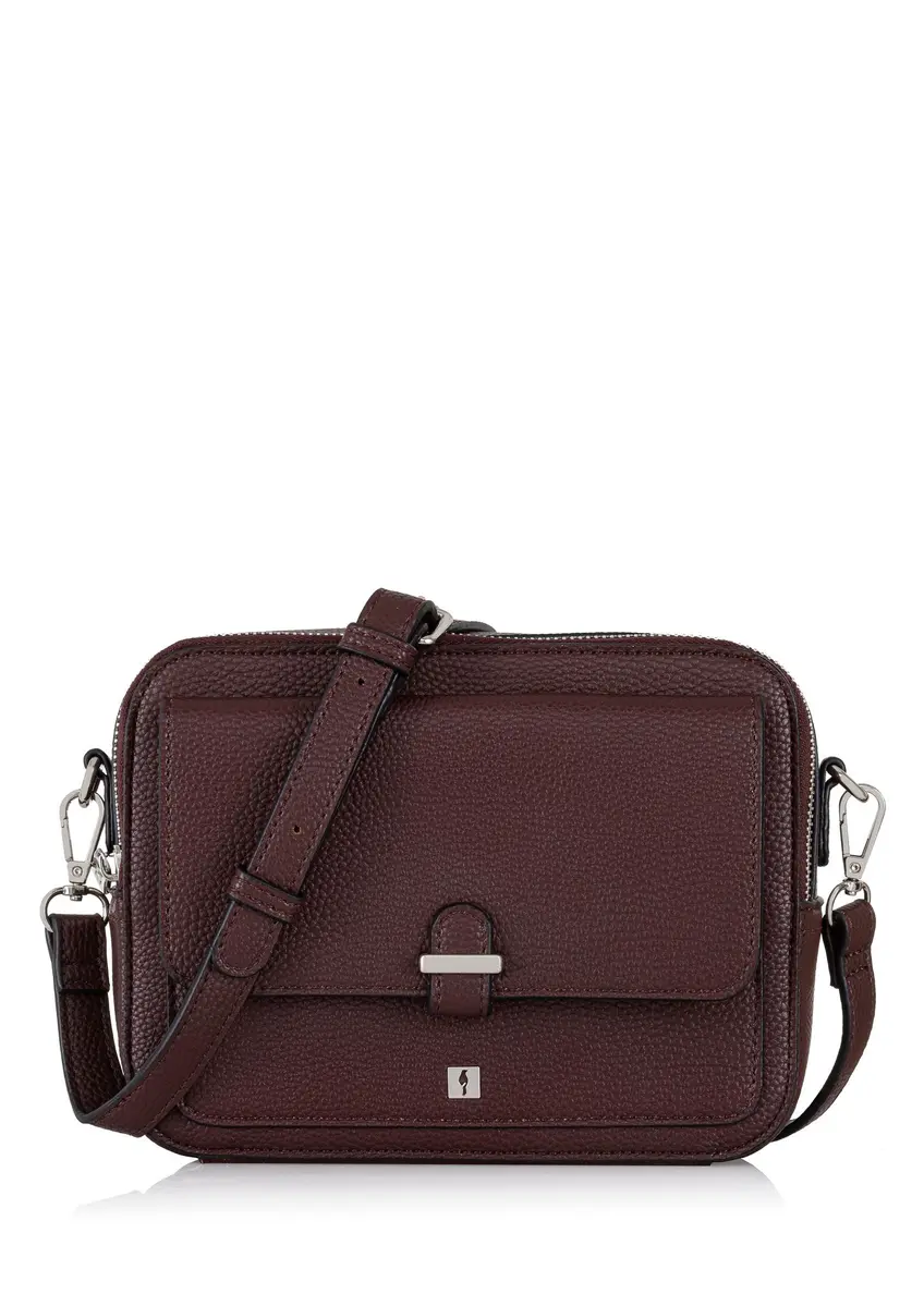 Burgundy two-compartment shoulder bag TOREC-0405B-49(Z24)