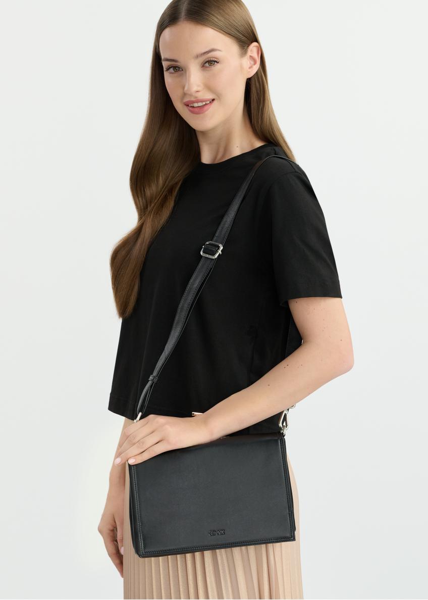 Czarna skórzana listonoszka damska TORES-1083-99(W25)