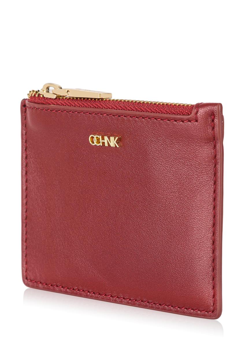 Mały czerwony skórzany portfel damski PORES-0865-40(Z23)