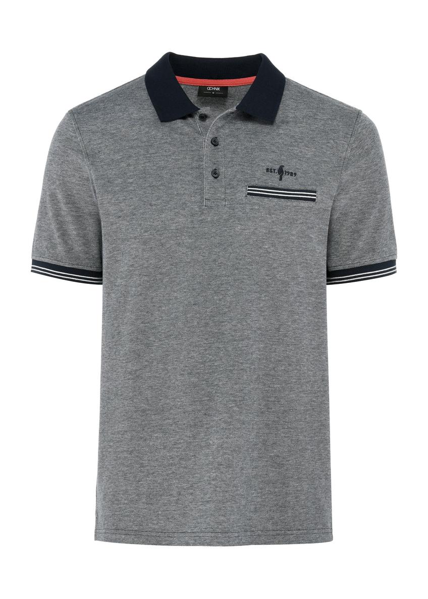 Granatowa koszulka polo męska POLMT-0068-69(W24)-05