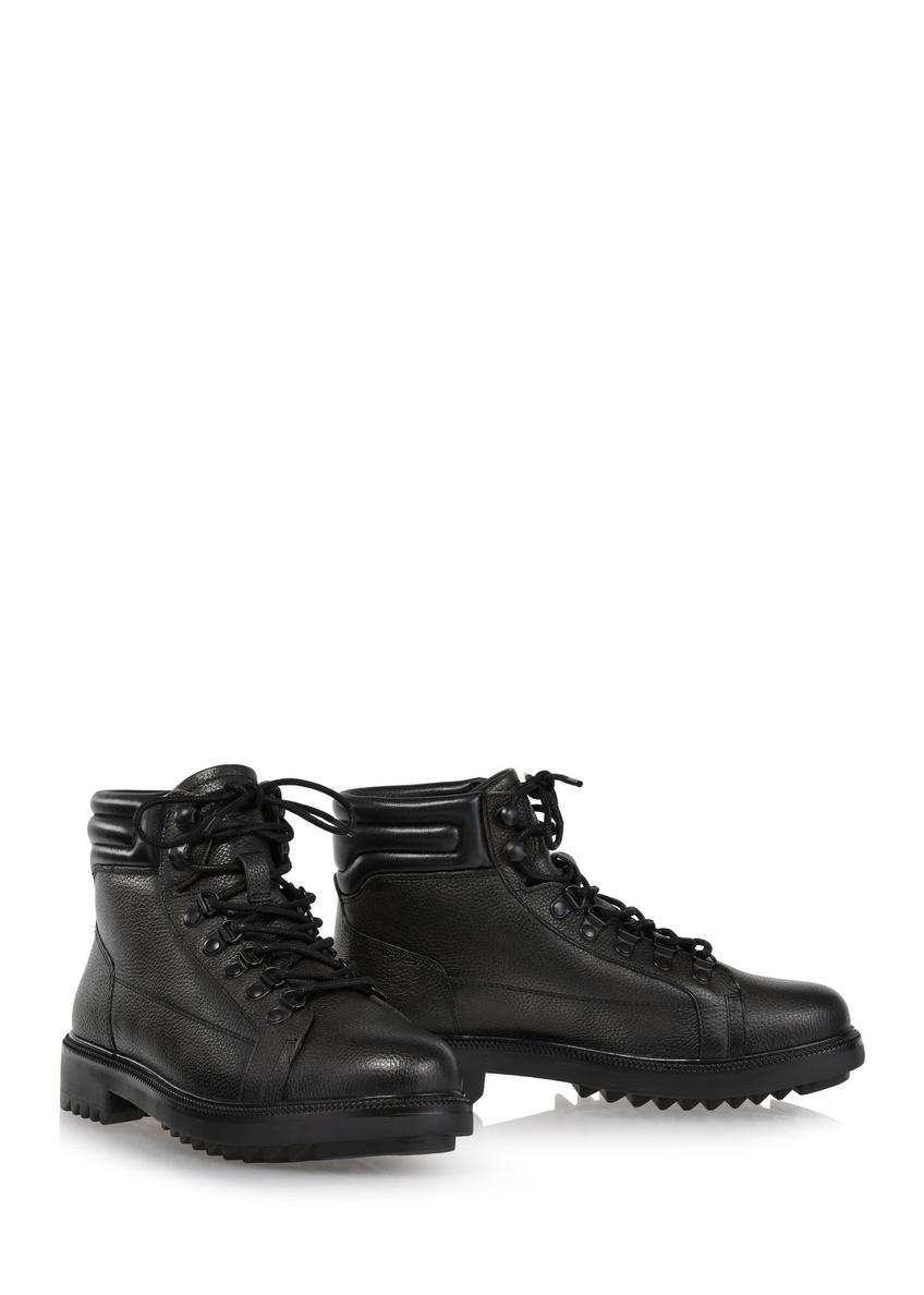 Black men's leather boots BUTYM-0471-99(Z24)