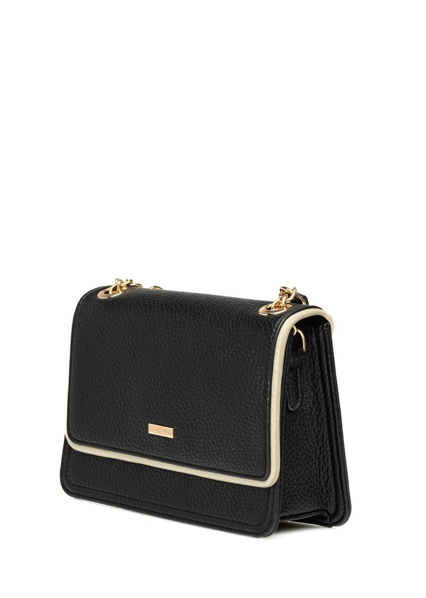 Niewielka czarna torebka damska TOREC-1015-9J(W26)