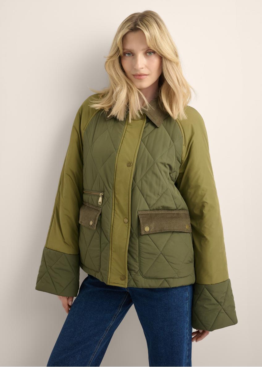 Kurtka damska w kolorze khaki KURDT-0665-8B(Z26)