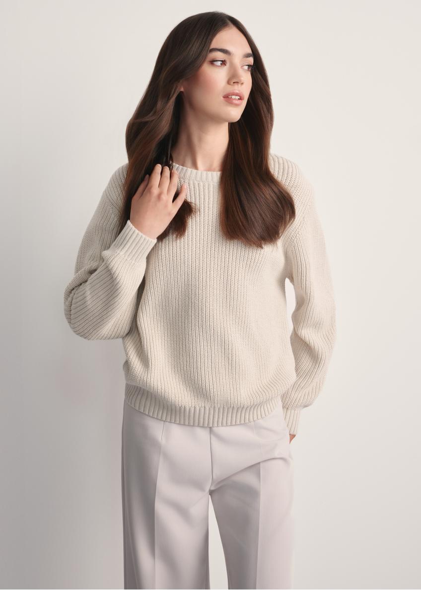 Beżowy sweter damski SWEDT-0238-81(Z25)