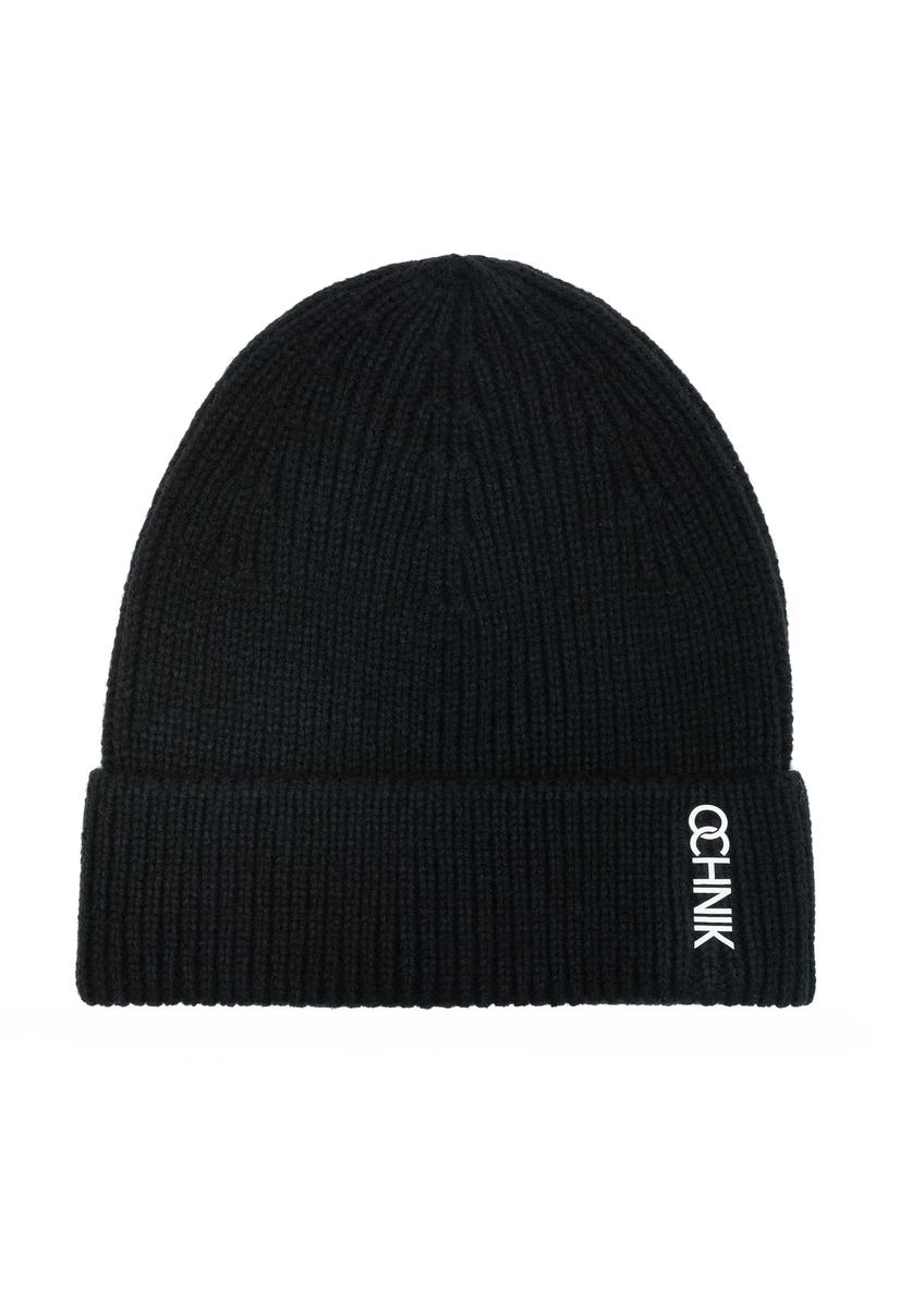 Czarna zimowa czapka męska CZAMT-0081-99(Z25)
