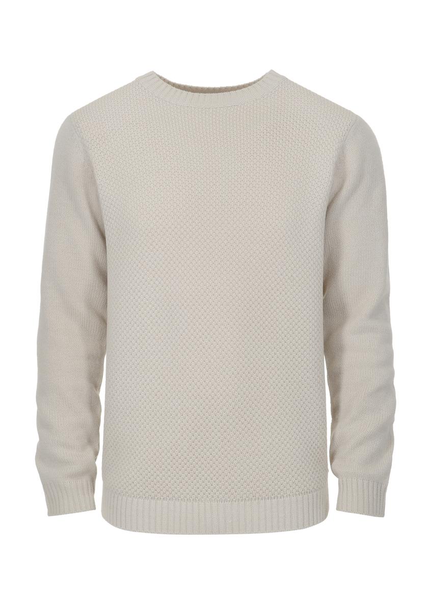 Sweter beżowy męski SWEMT-0140-81(Z23)-03