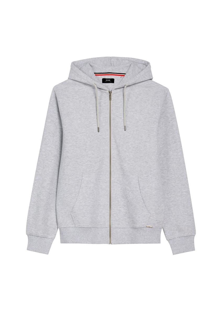 Szara bluza męska z kapturem BLZMT-0079-9A(W26)