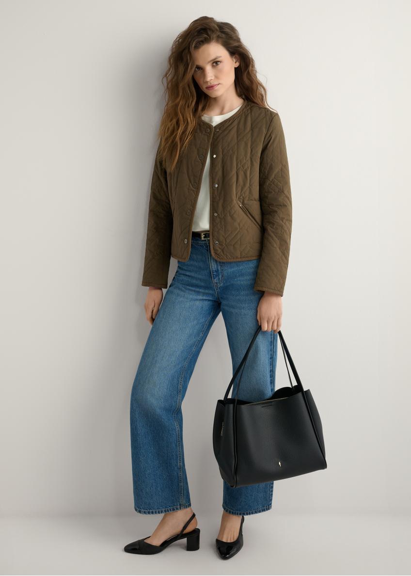 Czarna torebka shopper damska TOREC-1183-99(W26)