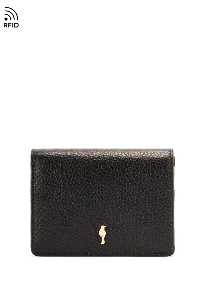 Czarny portfel damski z ochroną RFID PORES-0824RFID-99(Z25)