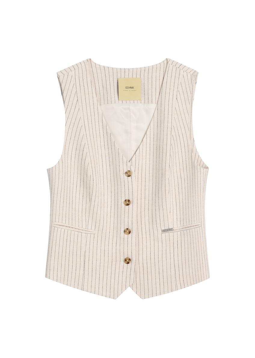 Kamizelka damska z wiskozy KAMDT-0037-0P(W26)