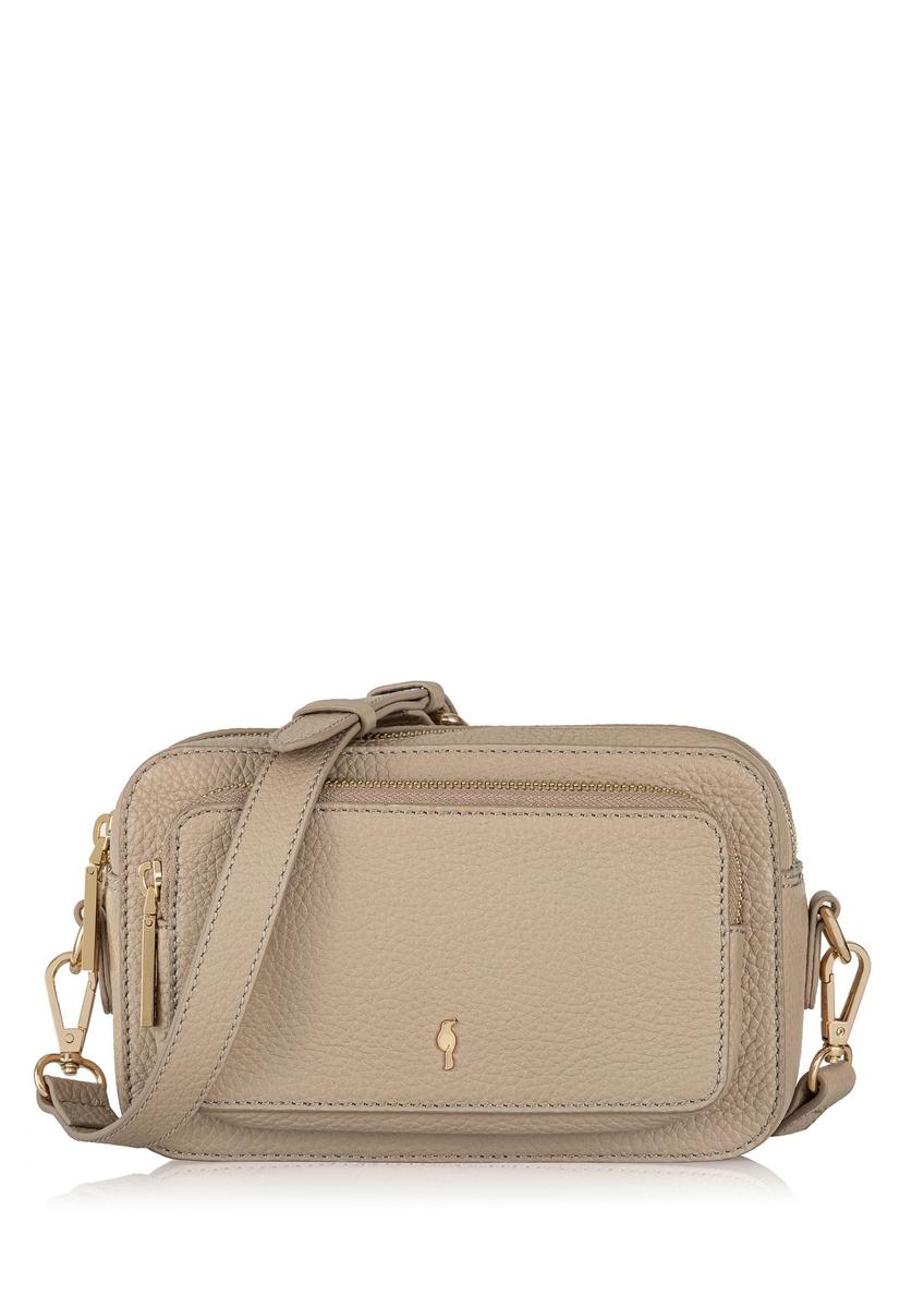 Small beige leather women's handbag TORES-1036-81(Z24)-01