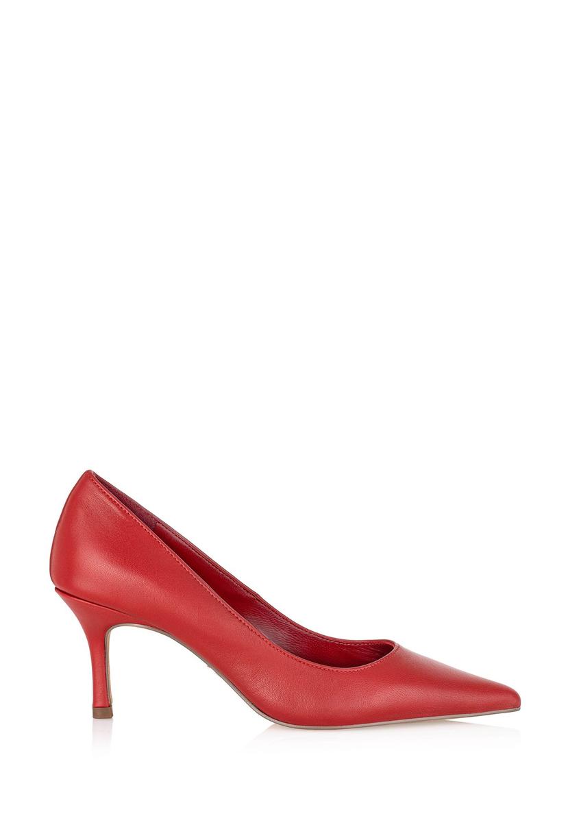 Red leather women's pumps BUTYD-1031-42(Z24)