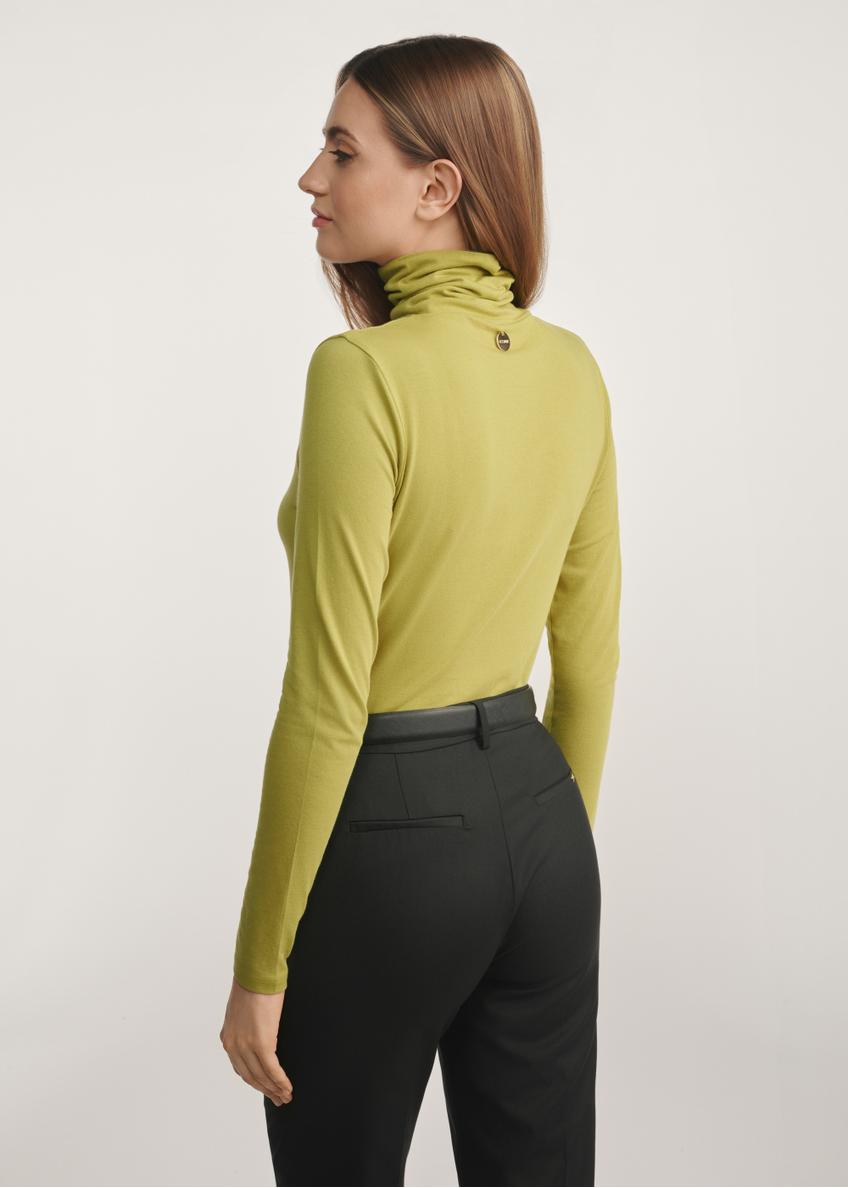 Limonkowa bluzka damska z golfem LSLDT-0040-84(Z25)