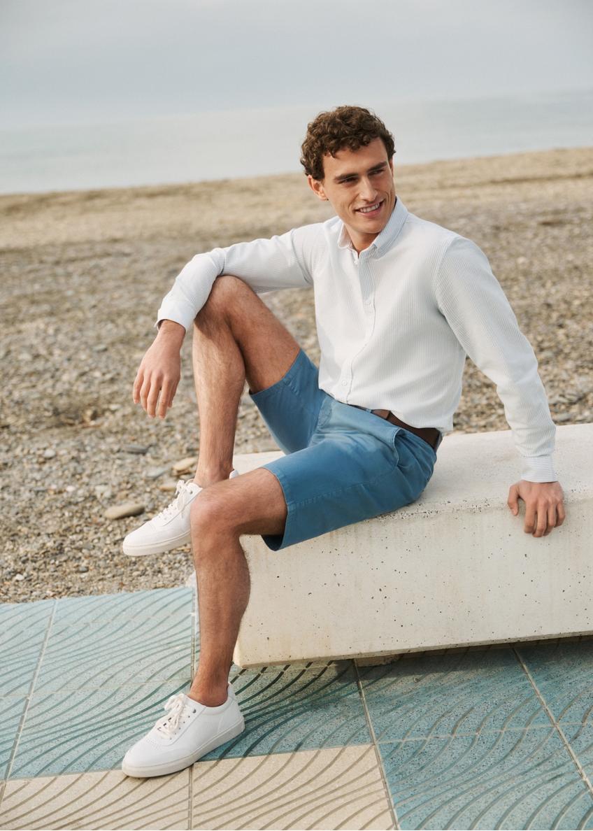 Niebieskie szorty męskie SZOMT-0029-7B(W26)