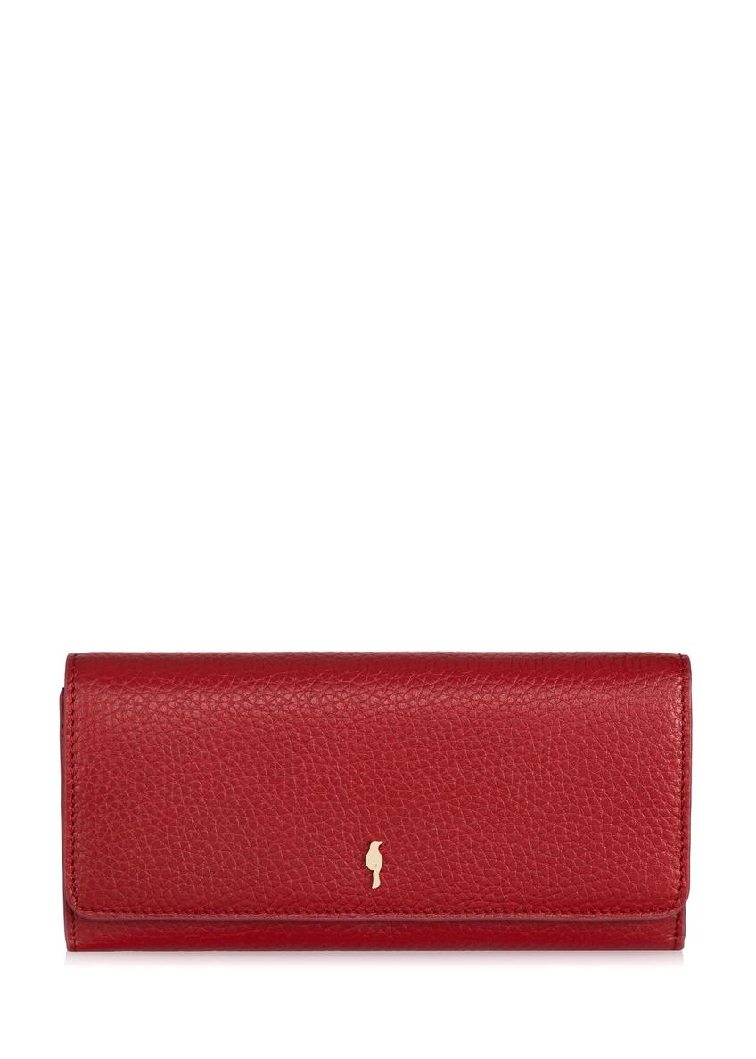 Duży czerwony skórzany portfel damski PORES-0893-40(Z23)