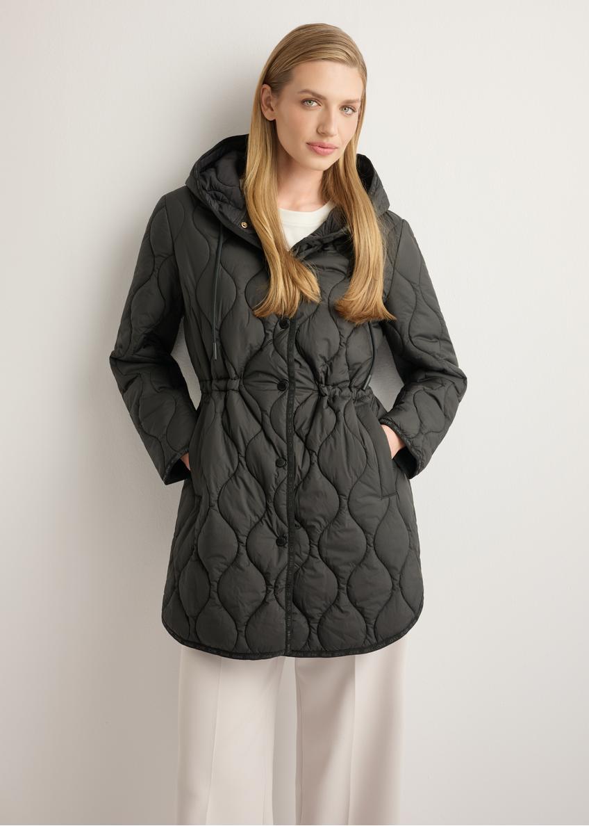 Czarna pikowana kurtka damska KURDT-0654-99(W26)
