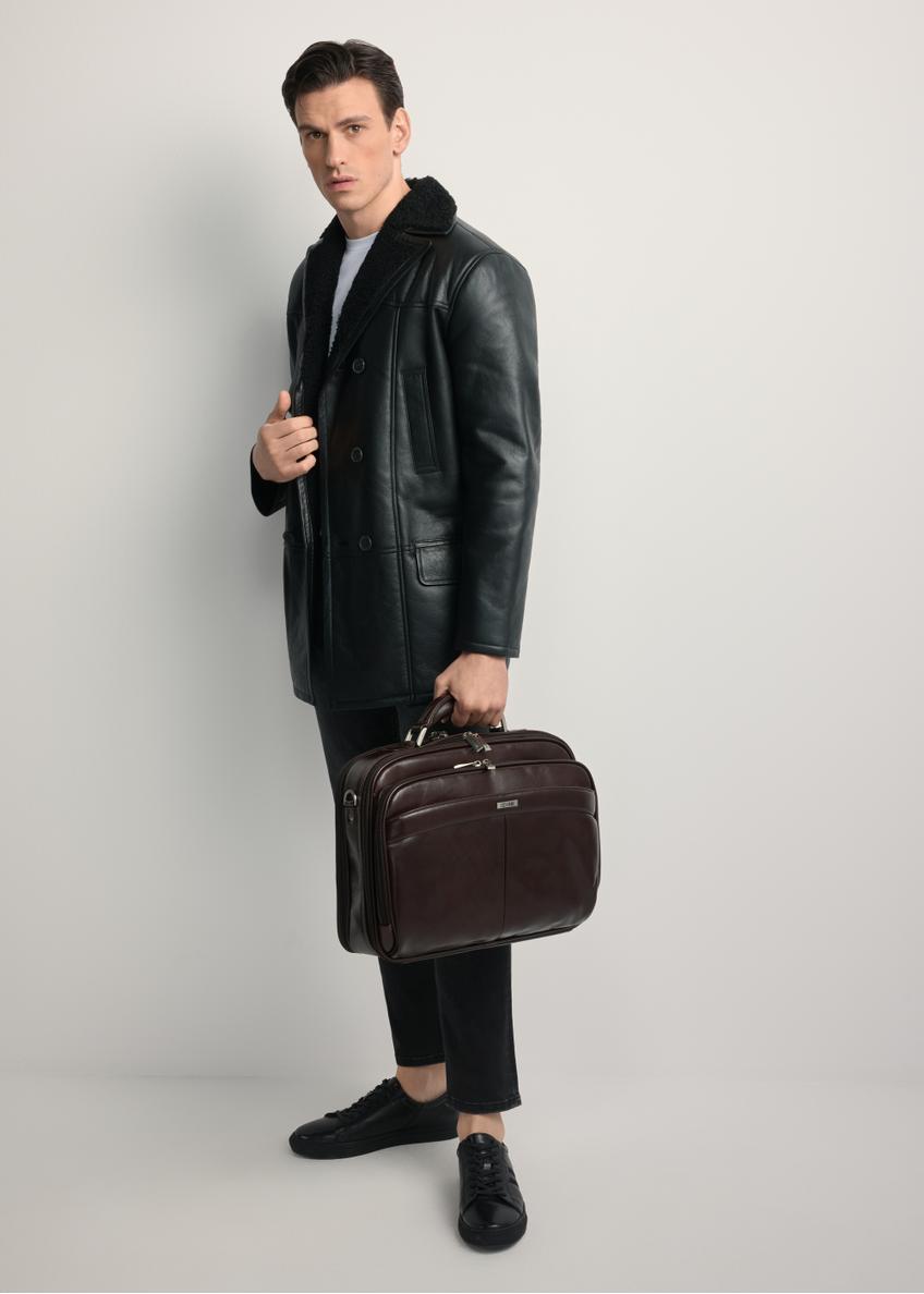 Brązowa skórzana męska torba na laptopa TORMS-0482-89(Z25)