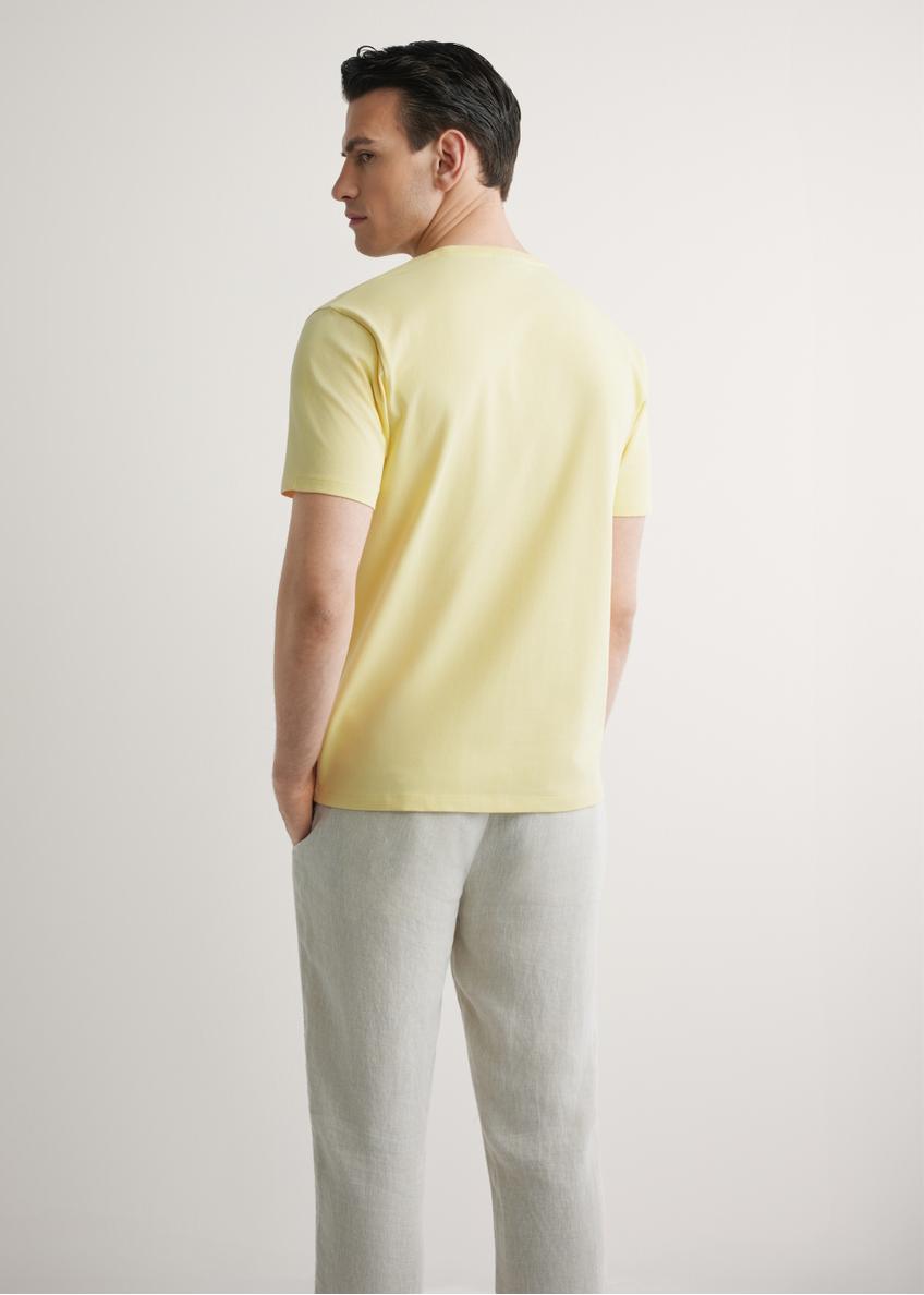 Żółty T-shirt męski TSHMT-0120-2B(W26)