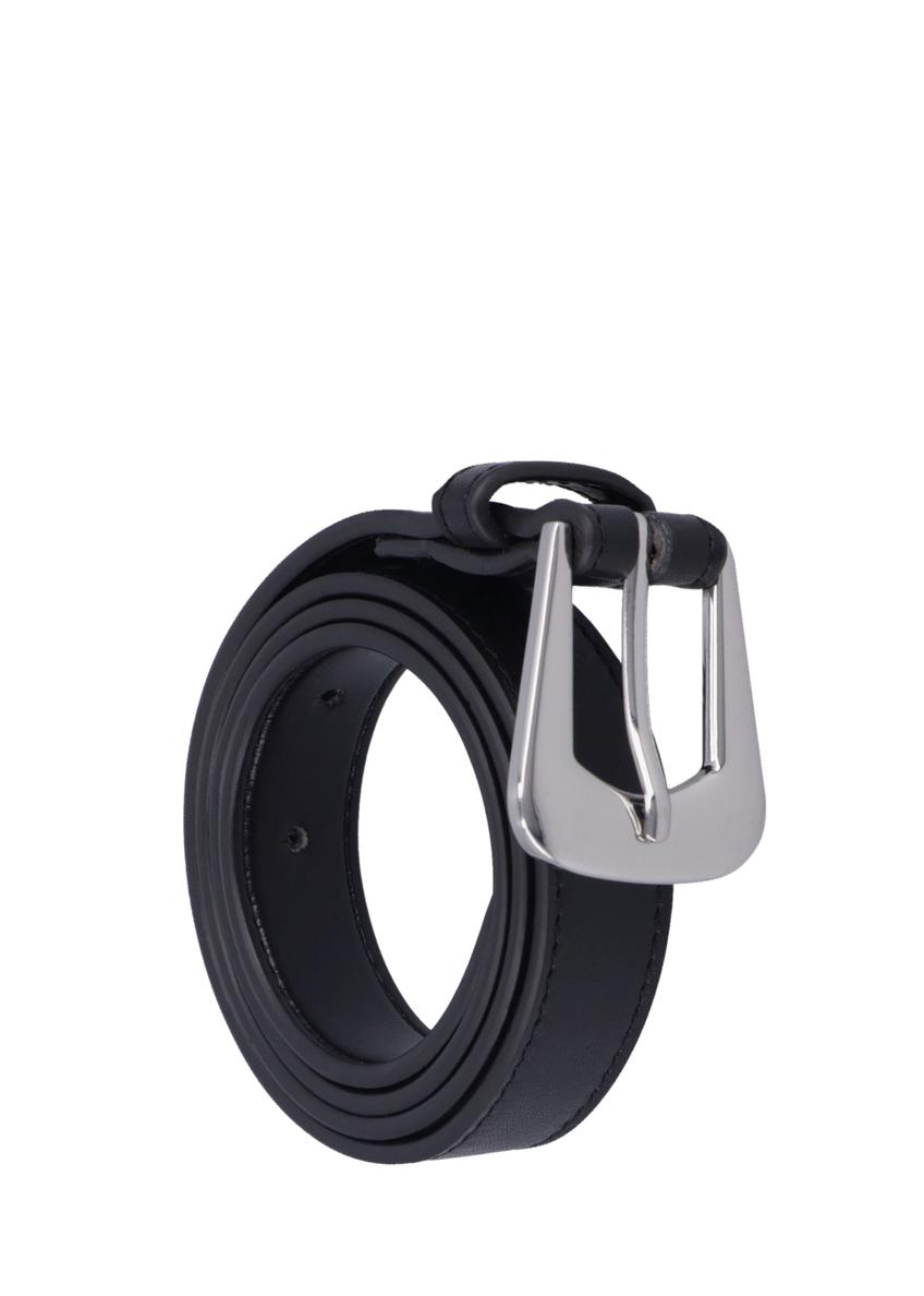 Czarny skórzany pasek damski PASDS-0348-99(Z26)