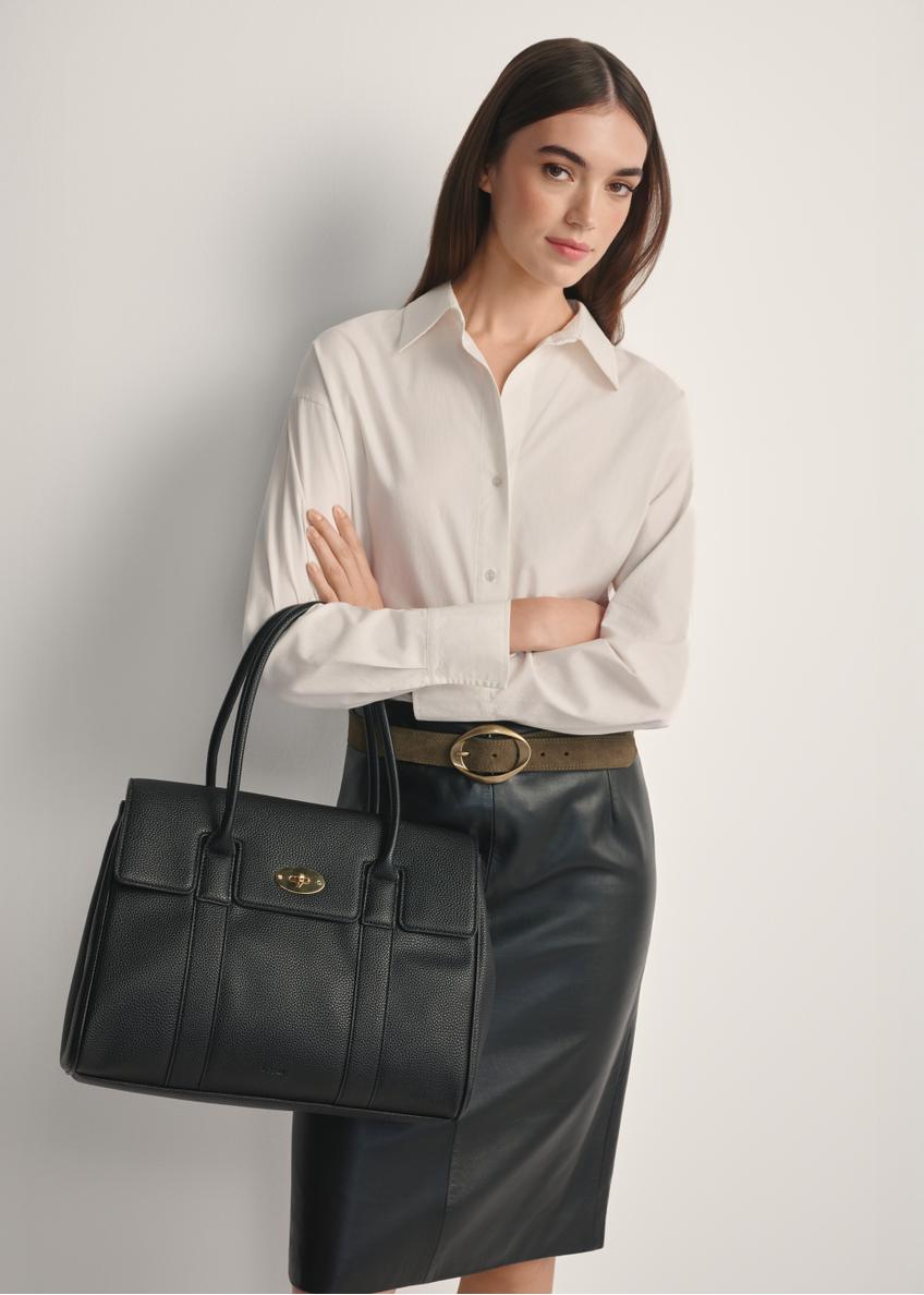 Czarna duża torebka damska TOREC-1139-9I(W26)