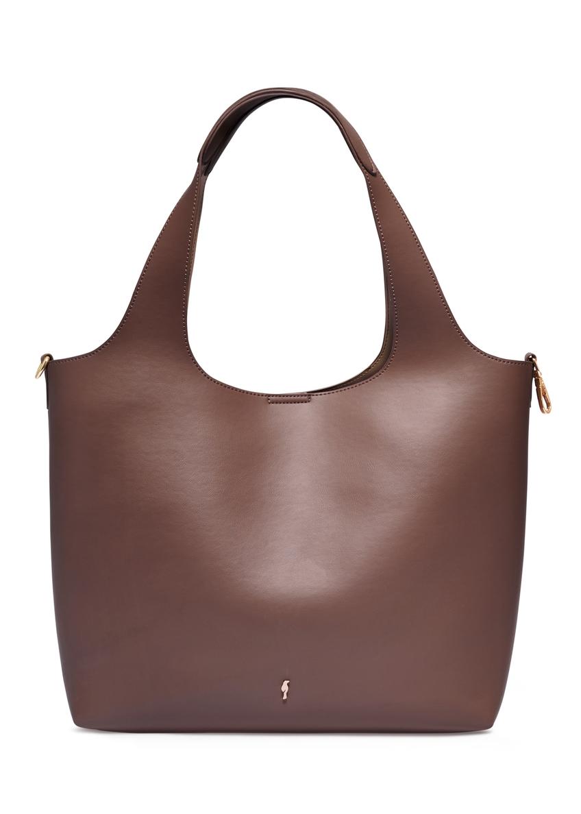 Brązowa torebka shopper damska TOREC-1259-1H(Z26)