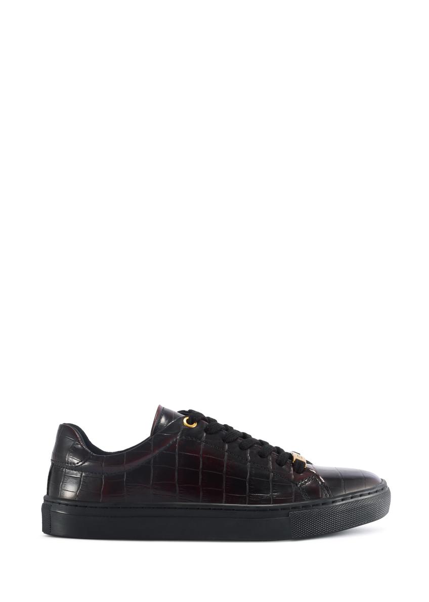 Skórzane buty damskie w kolorze bordowym BUTYD-1188-09(Z25)