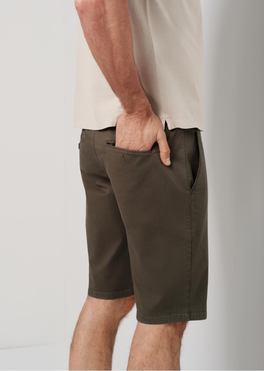 Bawełniane szorty w kolorze khaki męskie SZOMT-0029-55(W24)