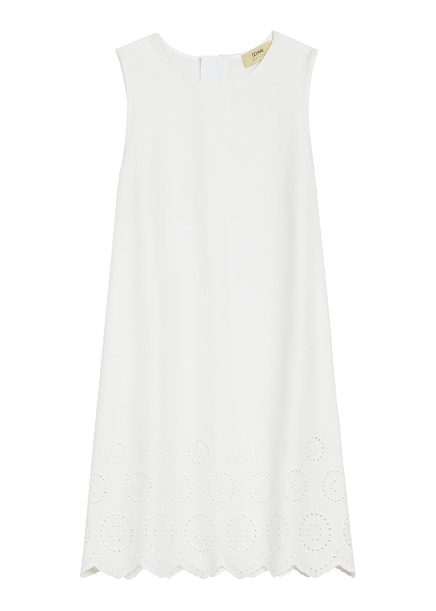 Biała bawełniana sukienka damska SUKDT-0275-0B(W26)