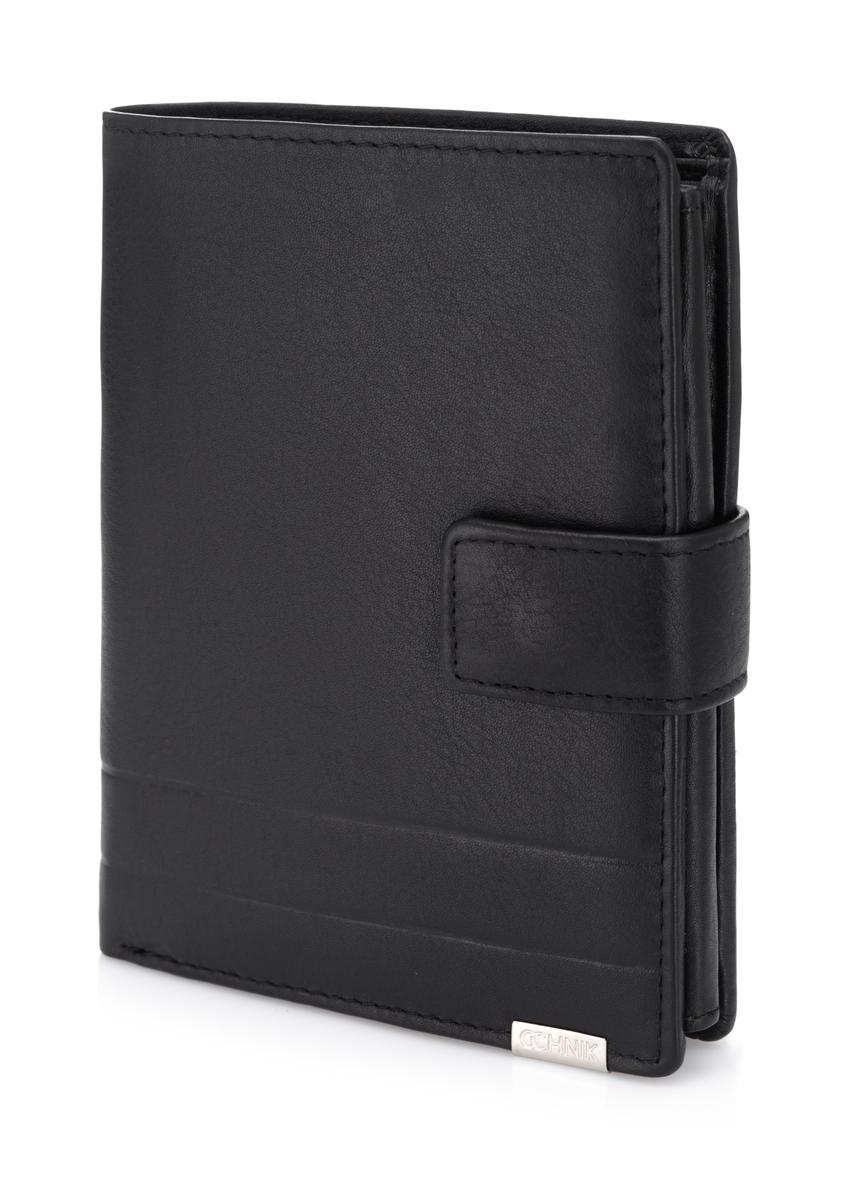 Czarny skórzany portfel męski PORMS-0143-99(Z23)