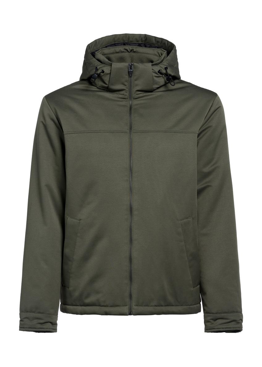 Kurtka męska w kolorze khaki KURMT-0386-54(Z25) - widok produktu z przodu na białym tle. 