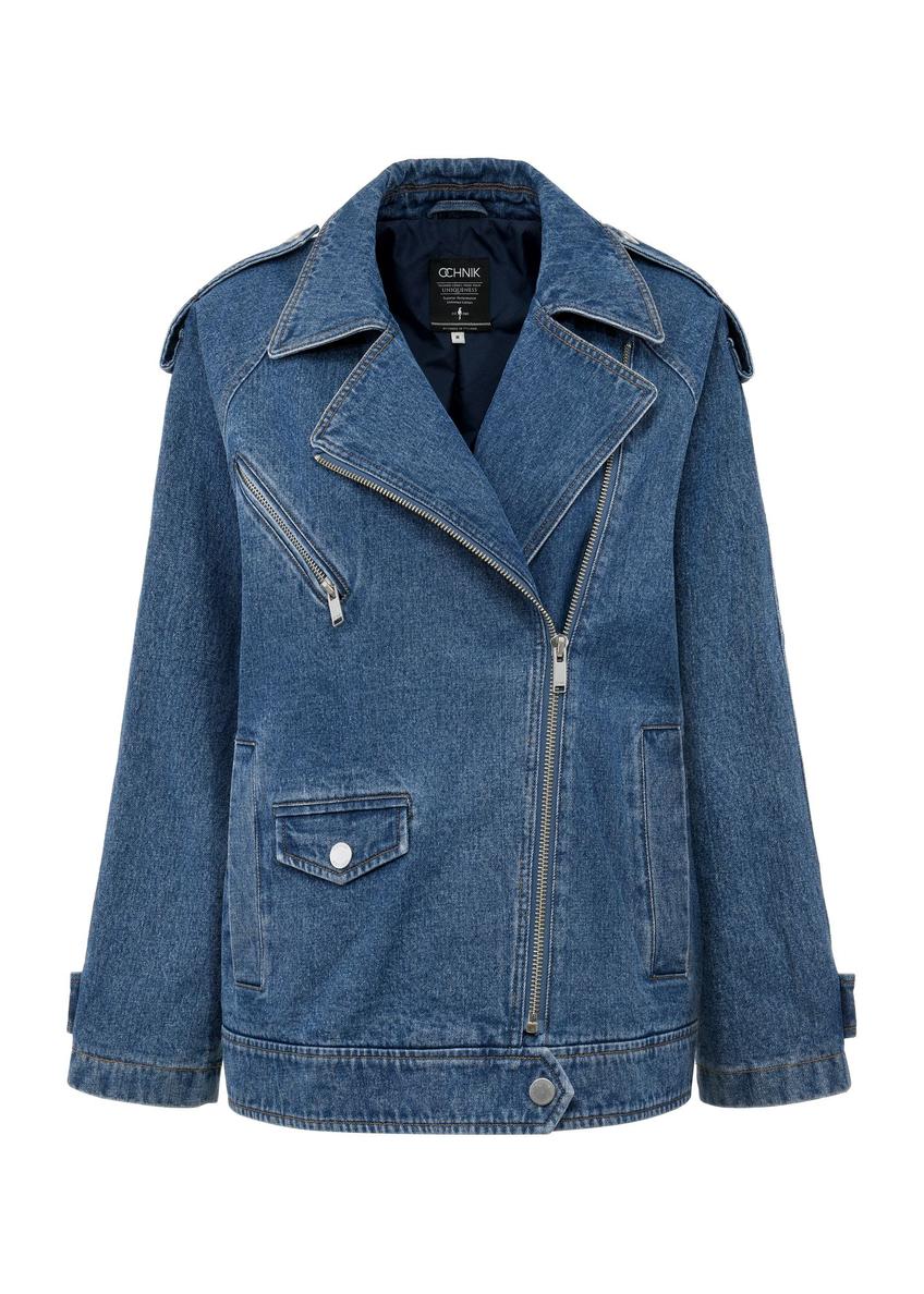 Jeansowa kurtka damska oversize KURDT-0568-69(W25)