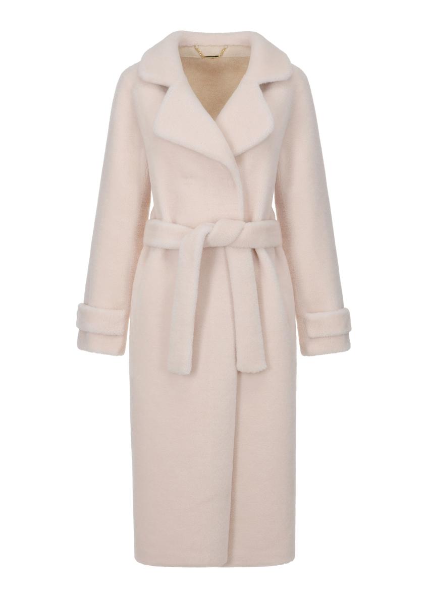 Długie wełniane futro damskie FUTDW-0019-81(Z23)-04