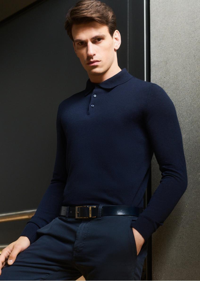 Granatowy sweter męski SWEMT-0184-68(Z25)